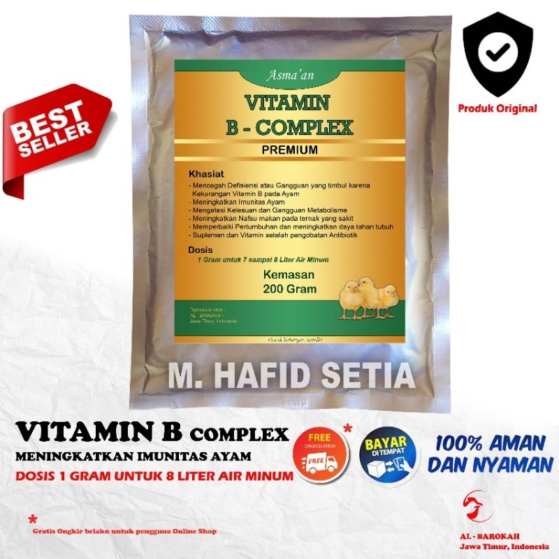 VITAMIN B-COMPLEX untuk Unggas / Vitamin Ayam / Obat Ayam / Suplemen Ayam