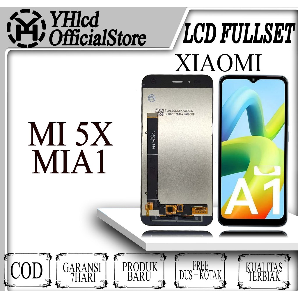 LCD HP XIAOMI MI 5X - MIA1 FULLSET TOUCHSCREEN ASLI - Gratis Alat - Bisa COD + Garansi 1 Tahun