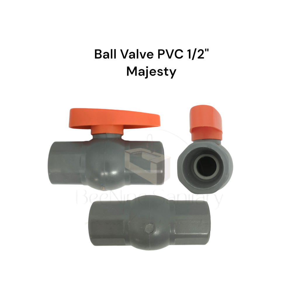Ball Valve PVC MAJESTY ukuran 1/2" / Stop Kran 1/2" / Ball Valve 1/2 inch / Ball Valve 0,5 inch / Ba