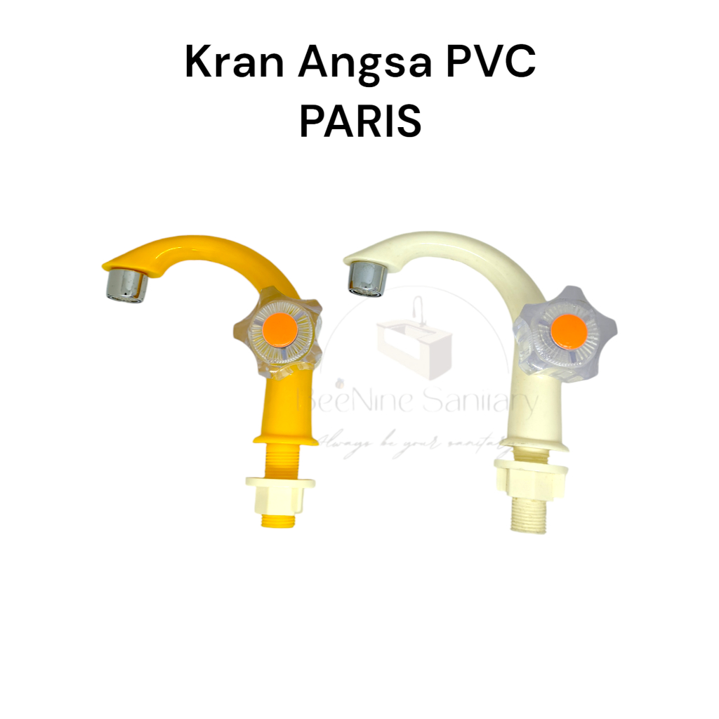 Kran Angsa Duduk PVC PARIS / Kran Angsa Duduk Plastik Tebal / Kran Angsa Duduk PVC Handle Blimbing P