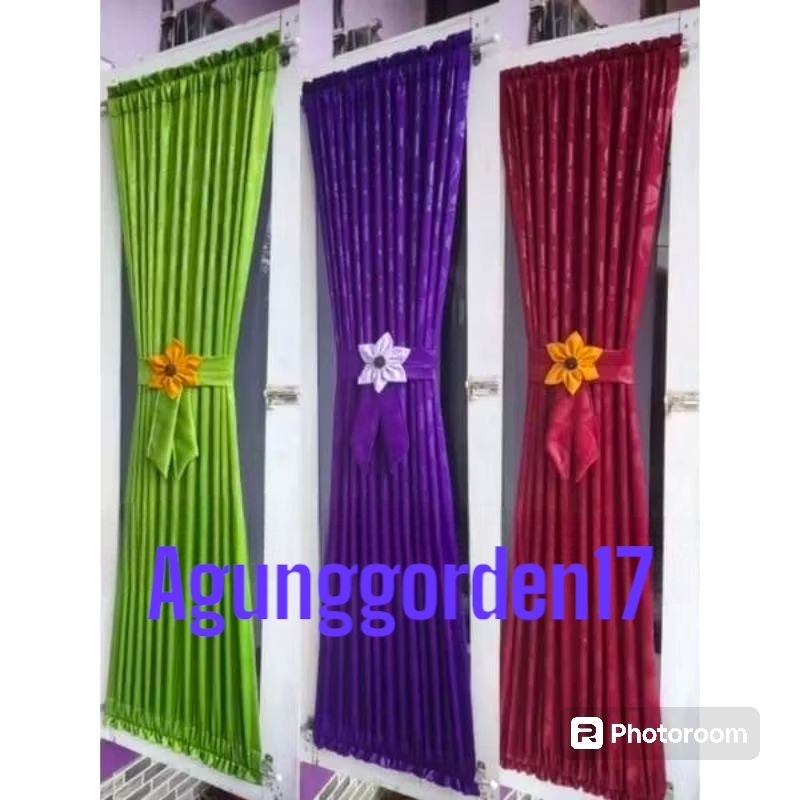 gorden jendela kupu kupu minimalis embos termewah