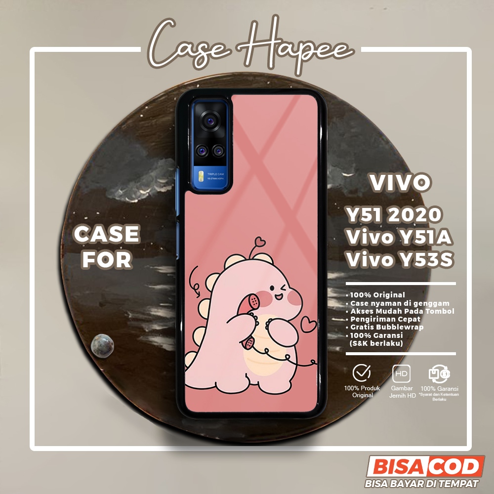 Case Vivo Y51 2020 Y51A Y53S Casing Vivo Y51 2020 Y51A Y53S [DSNC] Casehapee Case Glossy Case Aesthe