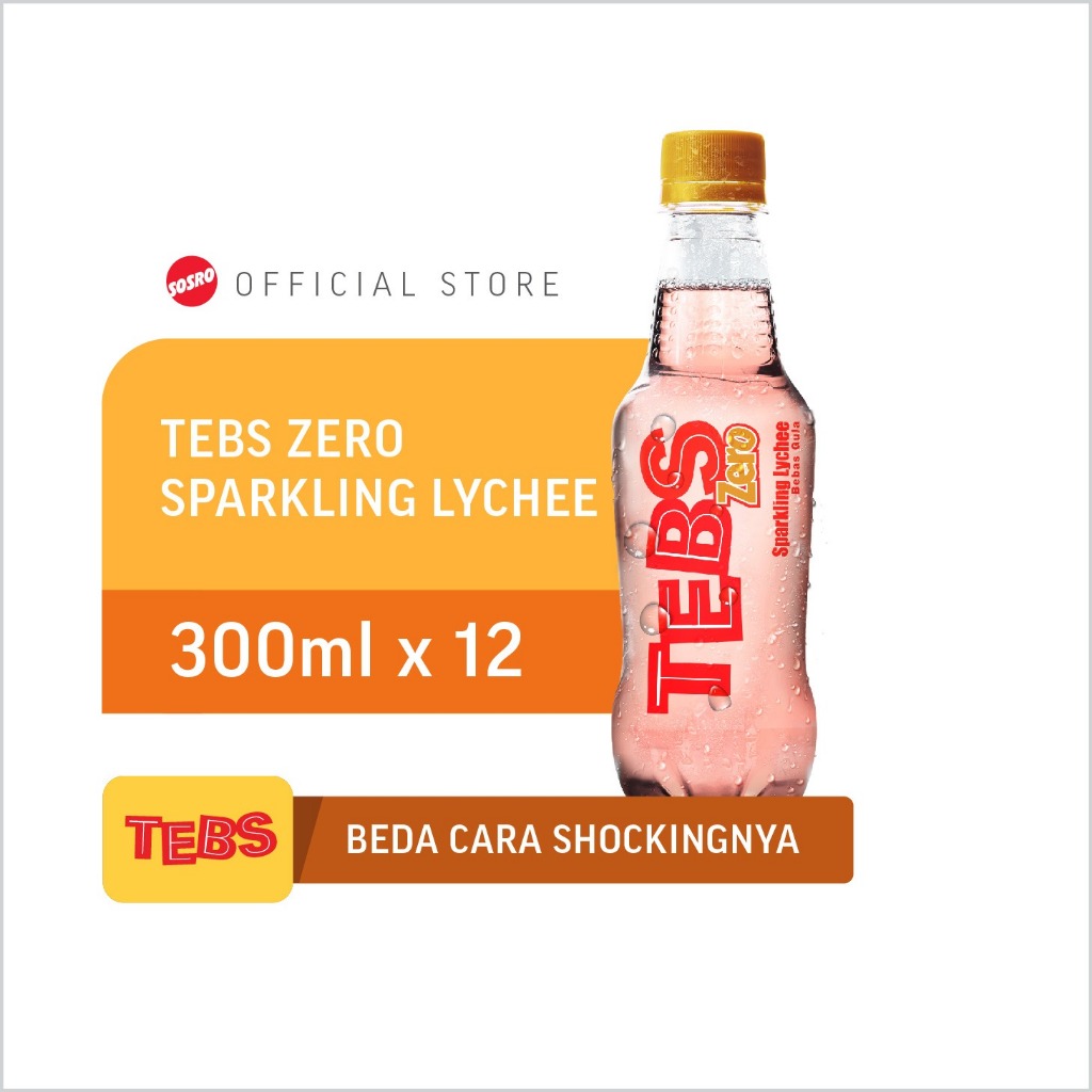 

TEBS ZERO Sparkling Lychee PET 300ml isi 12pcs