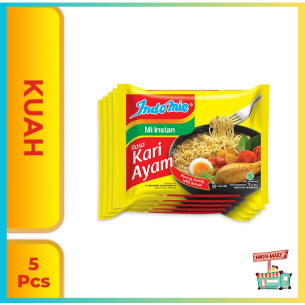 

5 Pcs - Indomie Kuah Kari Ayam