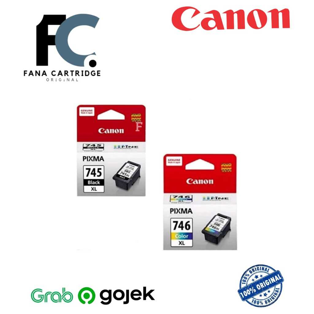 Tinta Cartridge Canon 745XL Black & 746XL Colors Original
