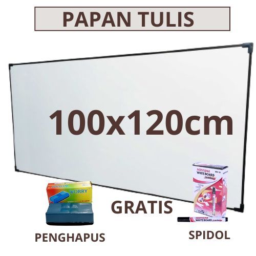 

Papan Tulis 100 X 120 cm Non Magnet GRATIS SPIDOL DAN PENHGHAPUS