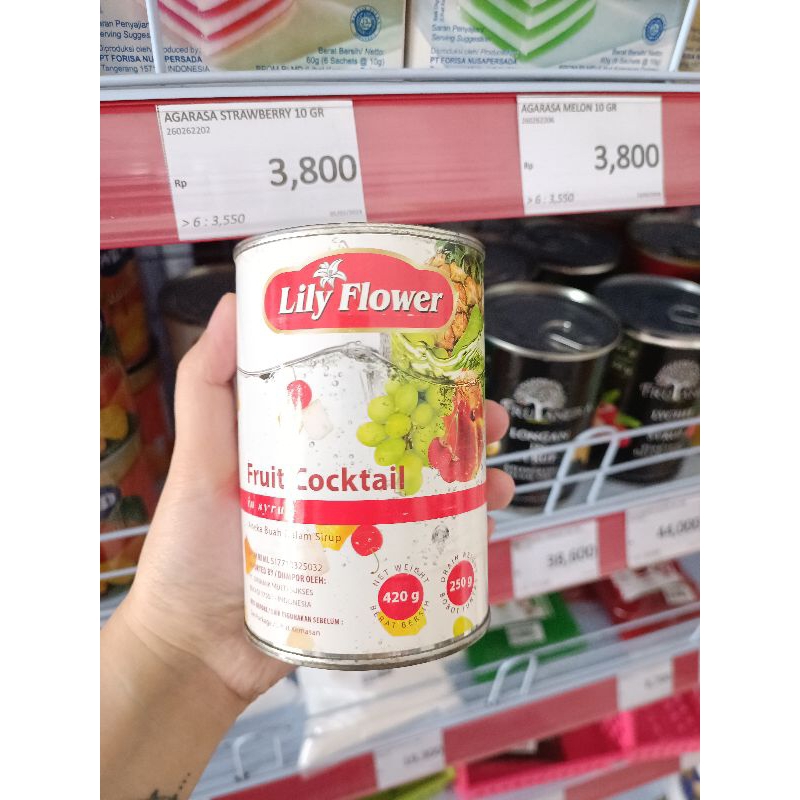 

[ 420 GRAM ] Lily Flower Fruit Cocktail 420 Gram Aneka Buah Dalam Kaleng 420 Gram