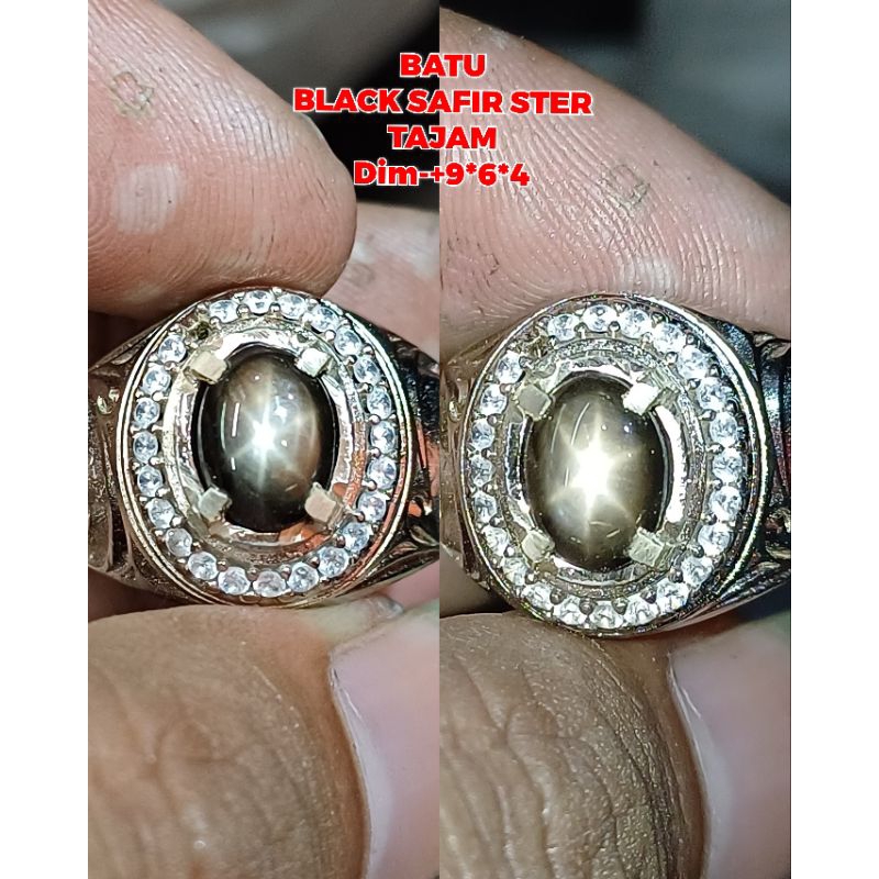 BATU BLACK SAFIR STER CINCIN PERMATA SAFIR