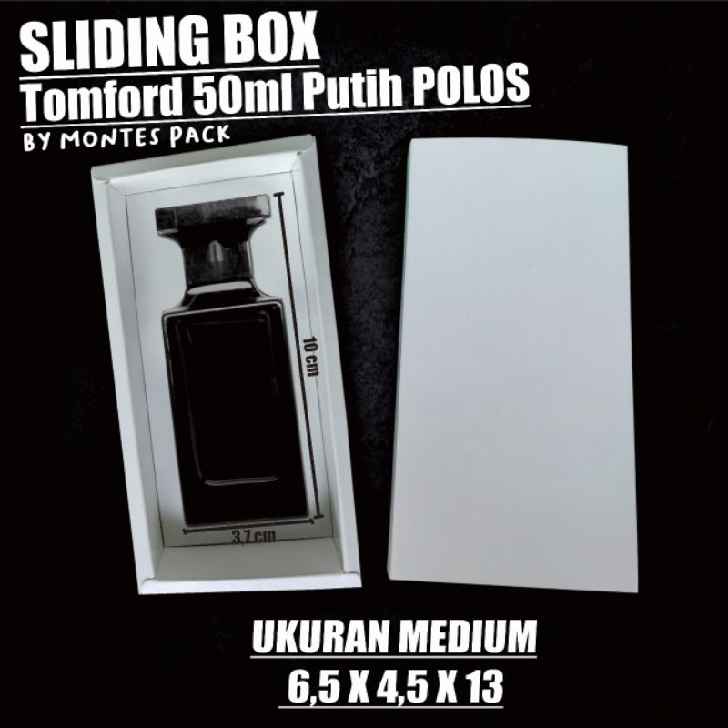 

SLIDE BOX POLOS Putih / Tomford 50ml / Sliding Box parfum / Box botol Tompord