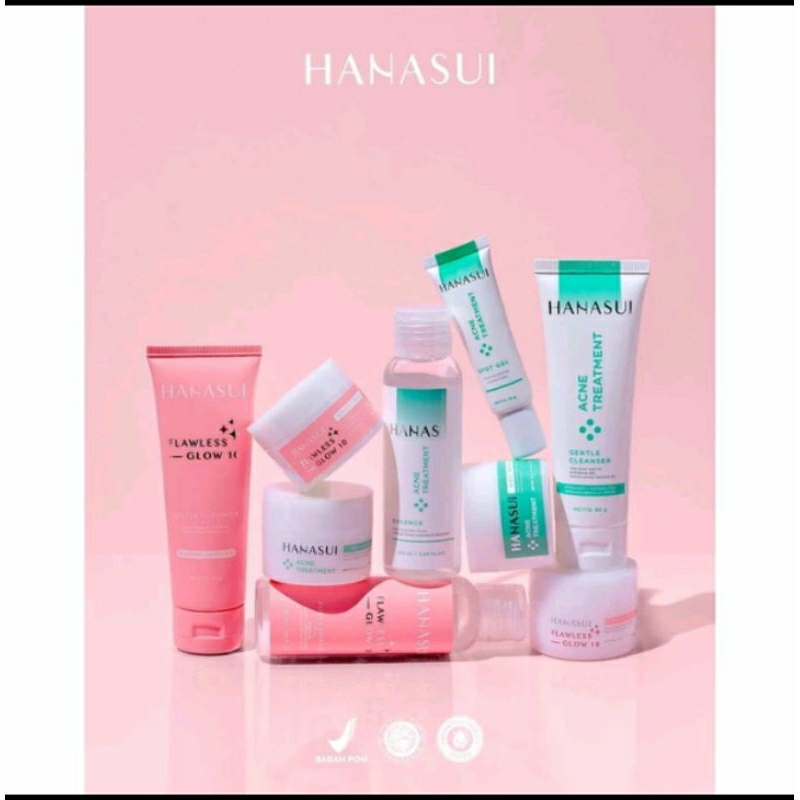 Hanasui flawless glow day cream & night cream / hanasui acne treatment night cream