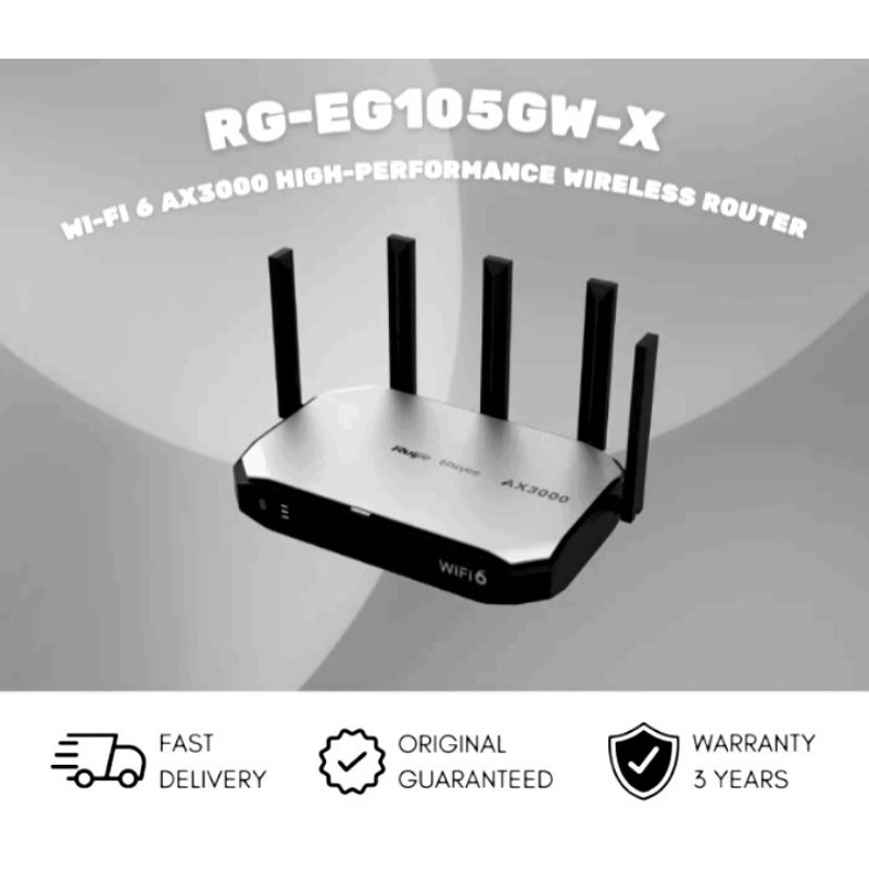 Ruijie Reyee RG-EG105GW-X Wifi6 AX3000 Wireless Router