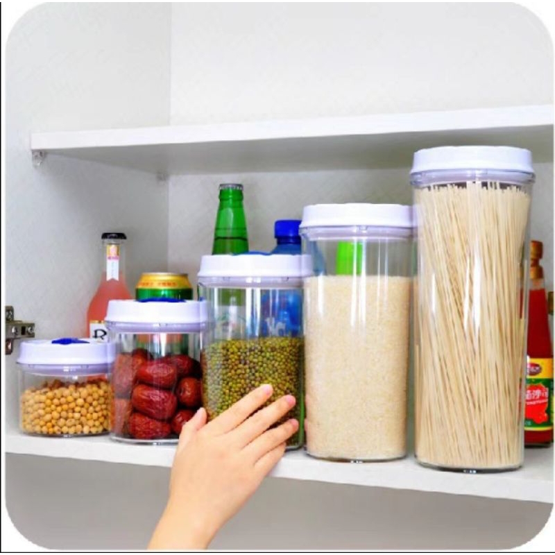 Toples Plastik Seal Canister | Toples Plastik Tutup Putar | Toples kedap Udara
