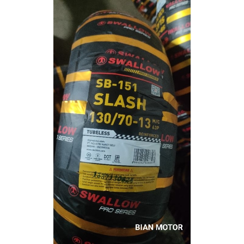 BAN LUAR SWALOW SLASH SB151 UKURAN 130/70-13 SOFT COMPOUND