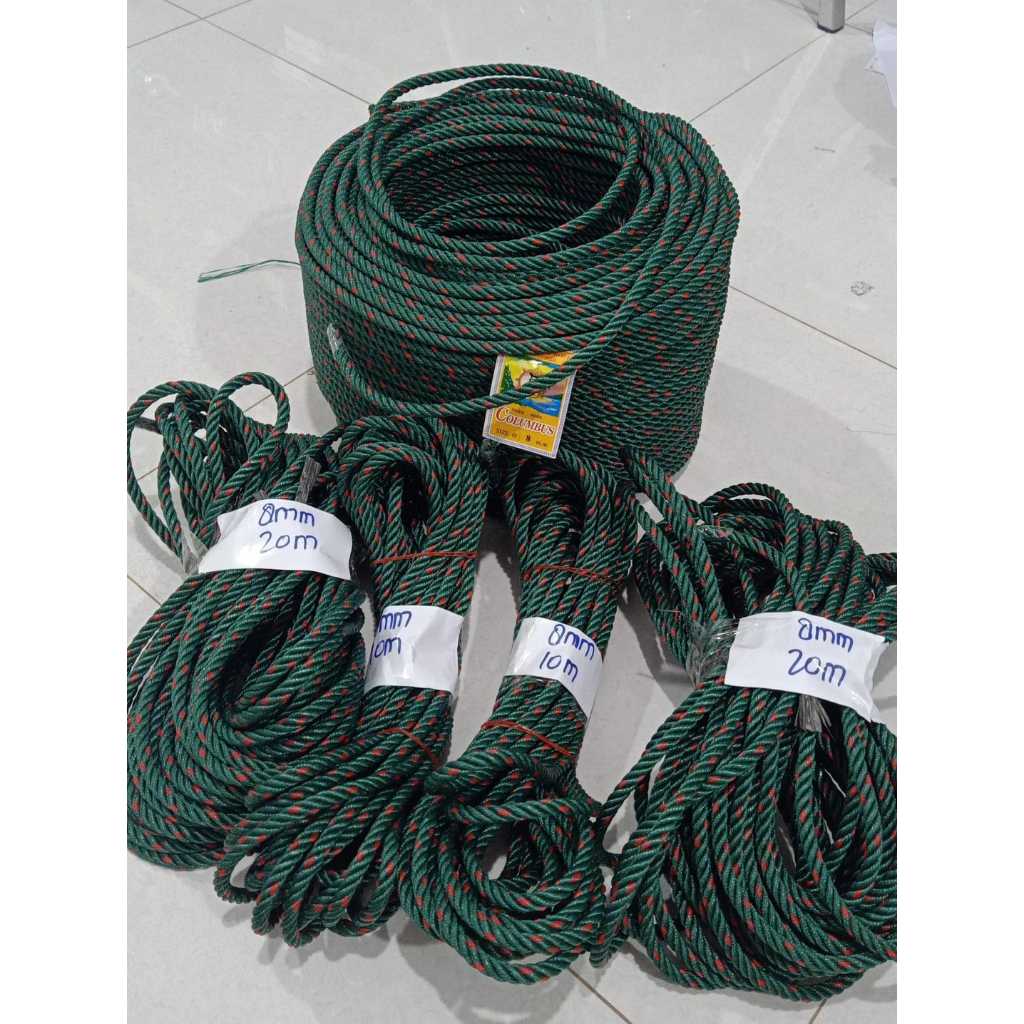 Tali Nilon Plastik Ukuran 8 mm / Tali Tambang