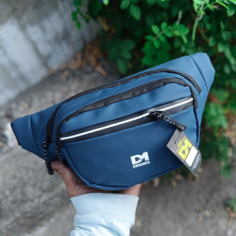 Waistbag Pria Exclusive Bahan Balon Super | Tas Selempang Pria Original Merk DM Waterproof