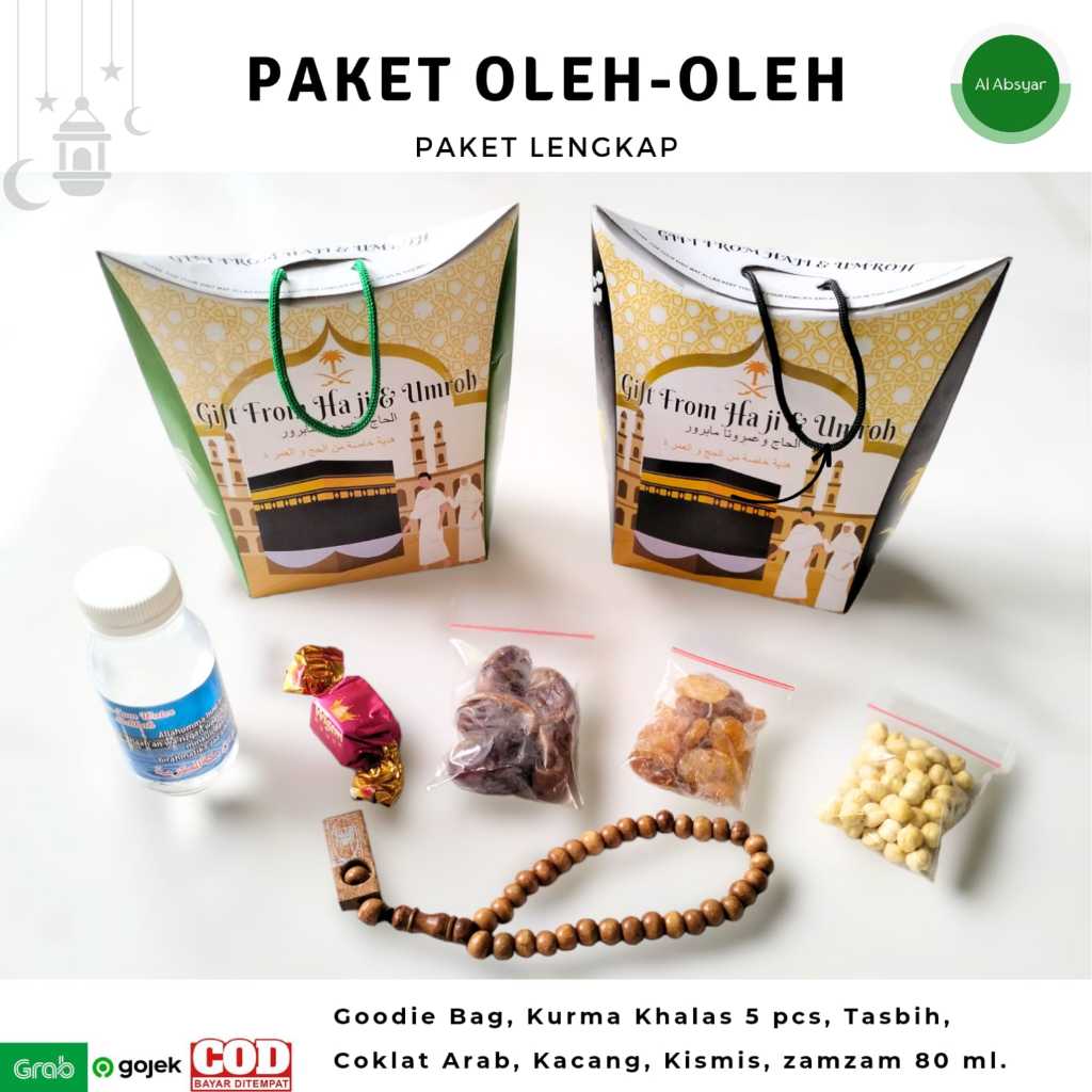 

Paket Oleh Oleh Haji Umroh [ Isi 50 & 100 ] Isi Kurma Kismis Kacang Arab Coklat Air Zamzam Tasbih Oleh Oleh Makkah Kurma Tanah Abang Murah