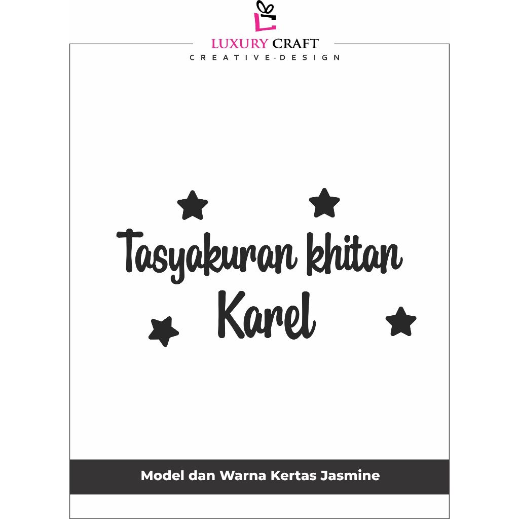 Hiasan Dinding Kertas Jasmine Tasyakuran Khitan