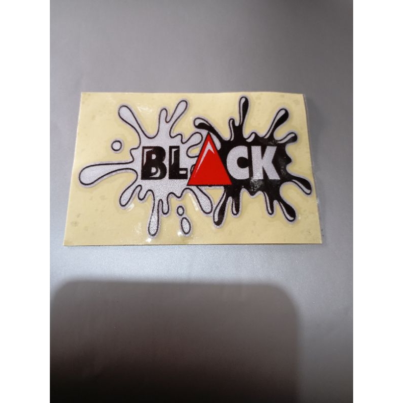 

stiker gambar bercak tulisan black