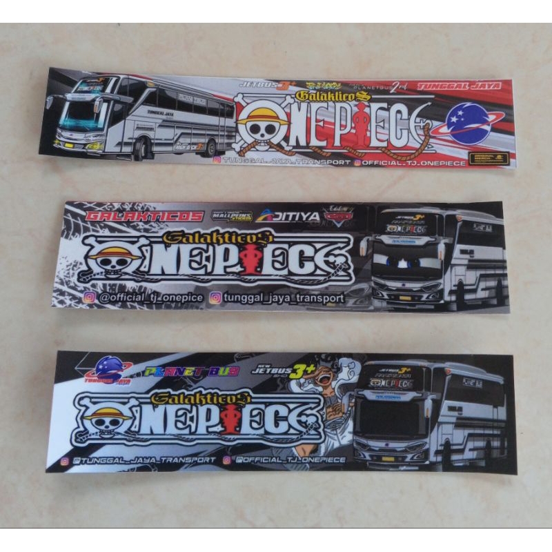 

stiker bus one piece tunggal jaya ori