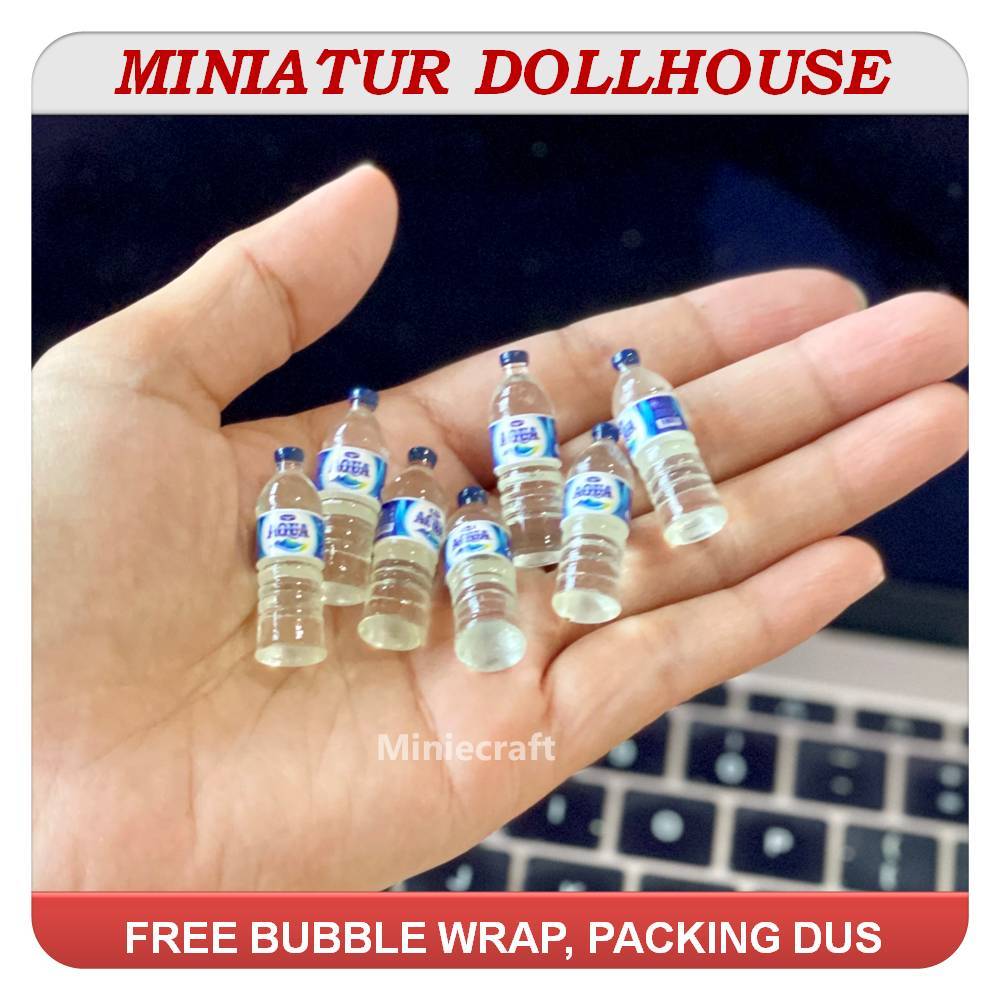 MINIATUR DOLLHOUSE BOTOL AQUA PAJANGAN / MAINAN BONEKA BARBIE