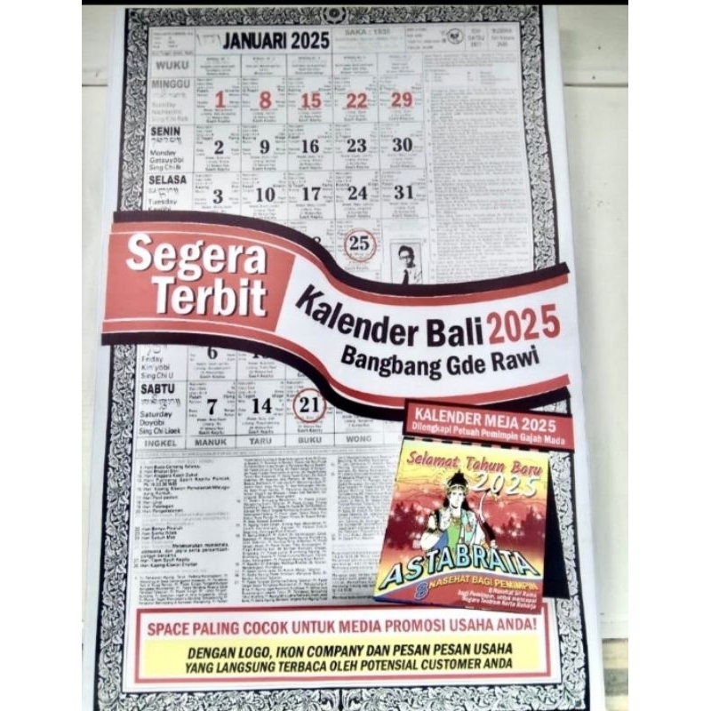 

OPEN PO Kalender Bali 2025 Bangbang Gede Rawi