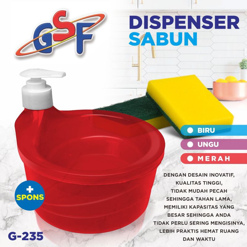 DISPENSER WADAH SABUN CUCI PIRING+SPON