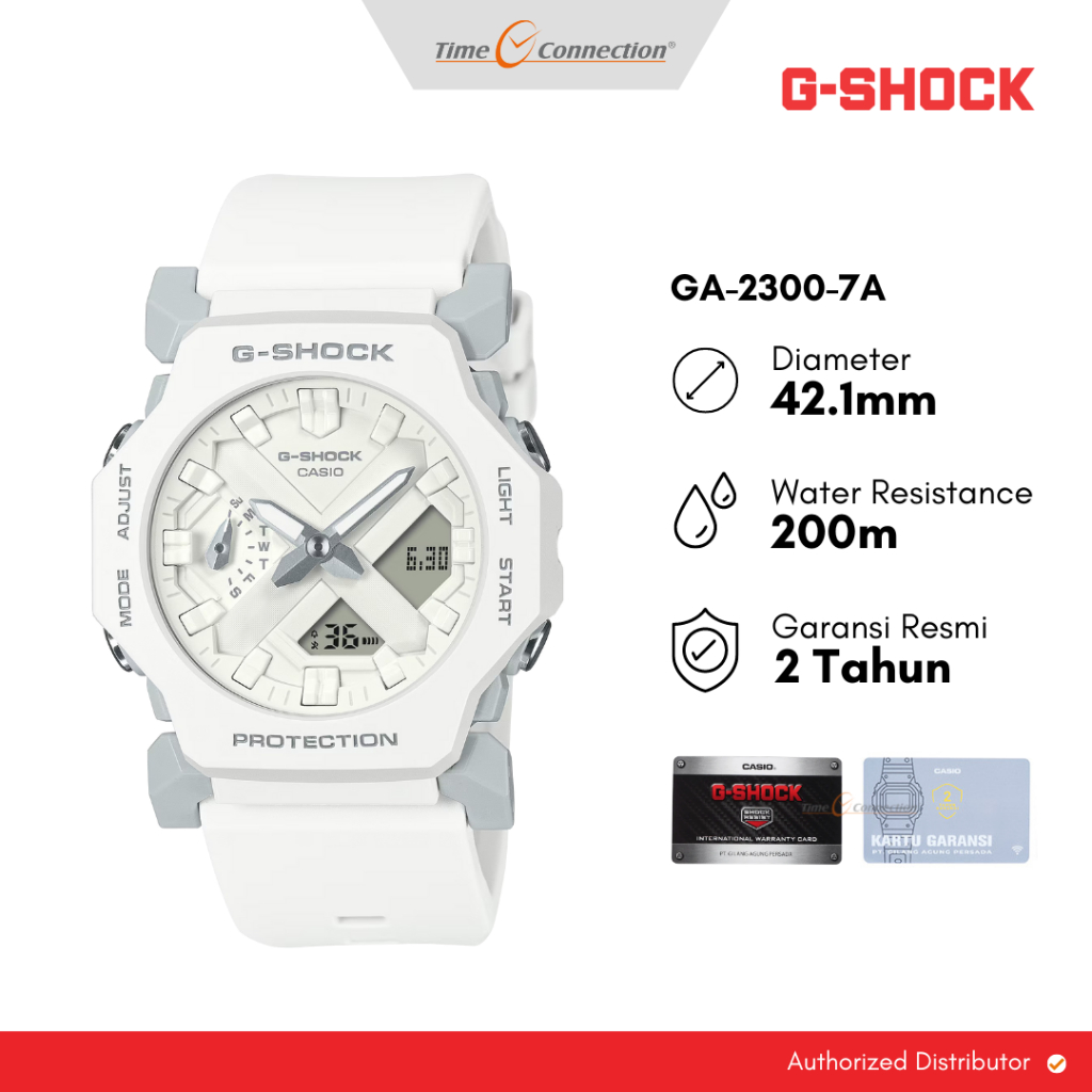Casio G-SHOCK GA-2300-7A Putih Original / Jam Tangan Pria Analog Digital