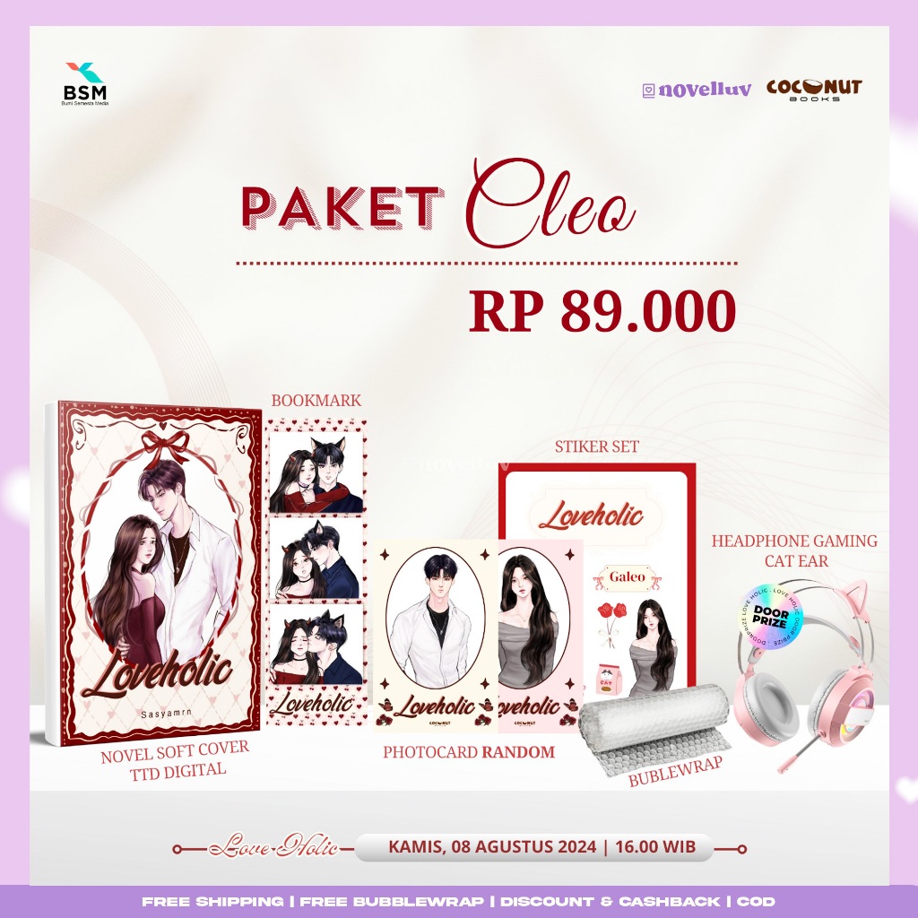 Novel Loveholic - Leander & Alister by Sasyamrn - Novel Wattpad Romansa Remaja Indonesia - Penerbit 