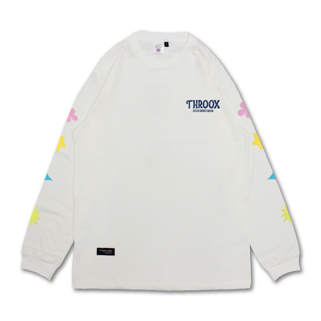 Throox Longsleeve || Throox Kaos Lengan Panjang Kounde White