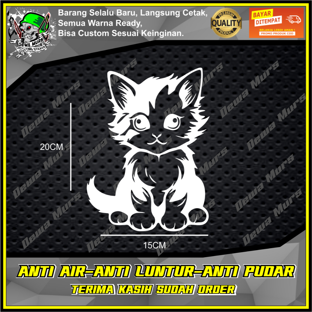 Cutting Sticker ANAK KUCING LUCU Cocok Untuk Motor Dan Mobil