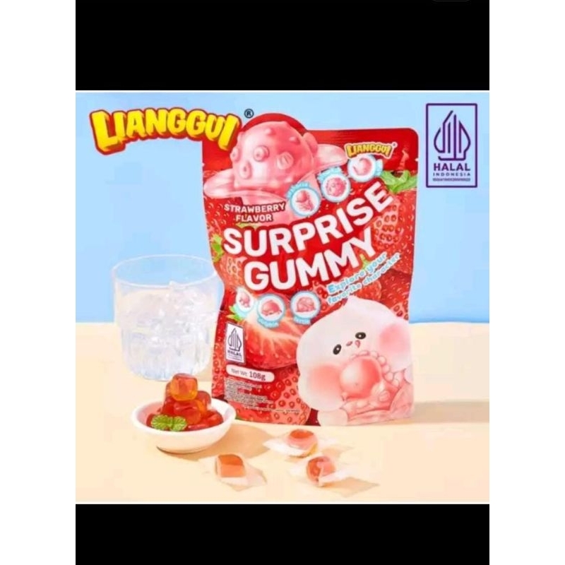 

Batam permen surprise gummy rasa strawberry
