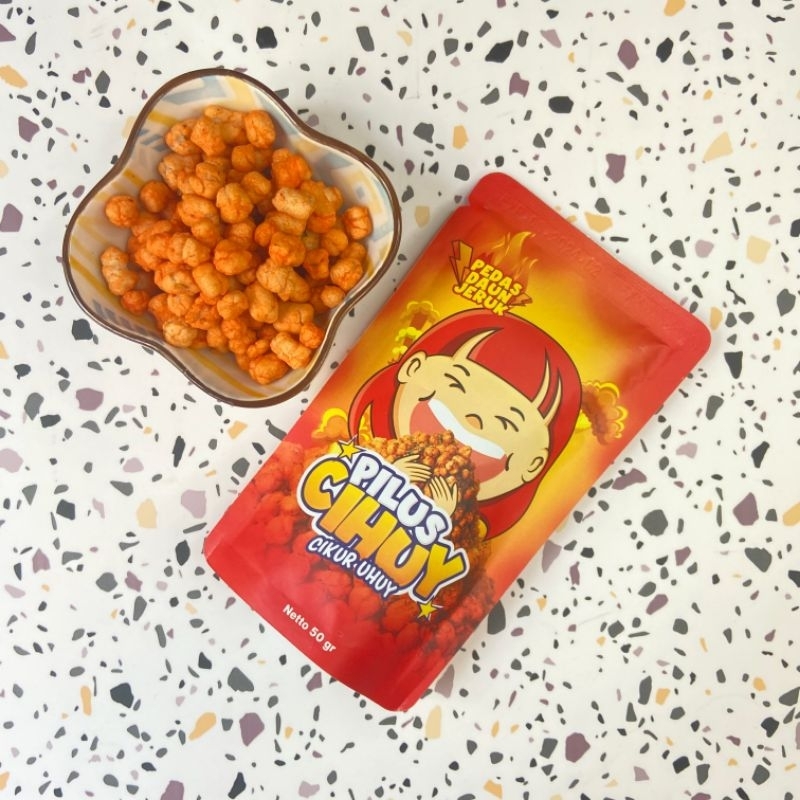 

Cemilan Kita - Pilus Cihuy Pedas Daun Jeruk (50gram) - Cemilan Kriuk BANGET !!