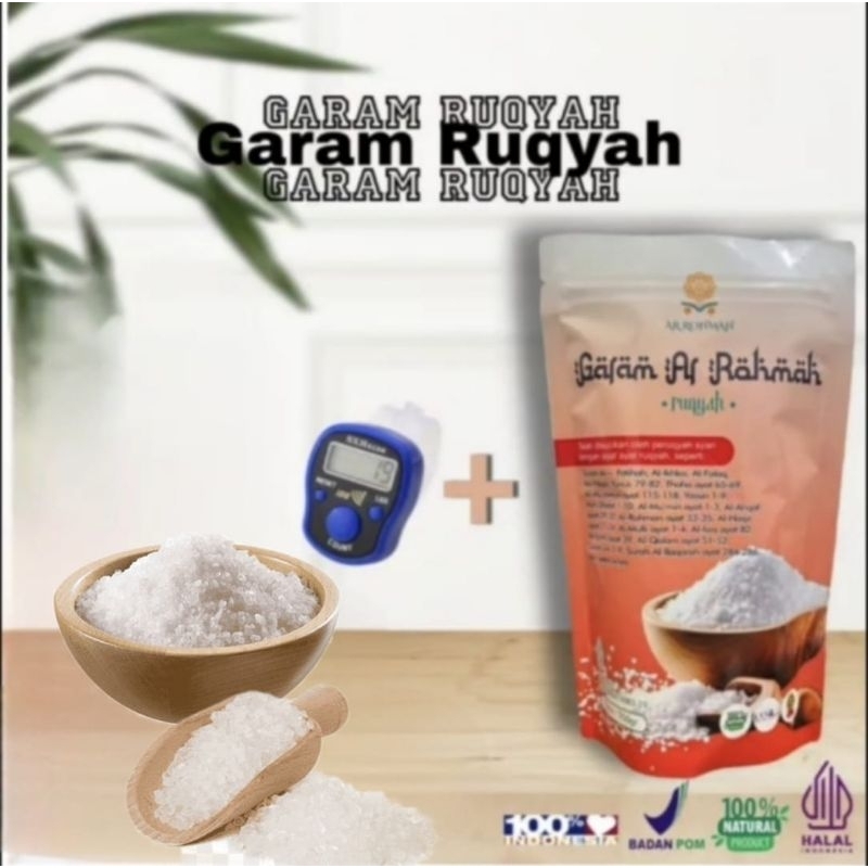 

garam ruqiyah Ar rohmah 250gr + tasbih digital