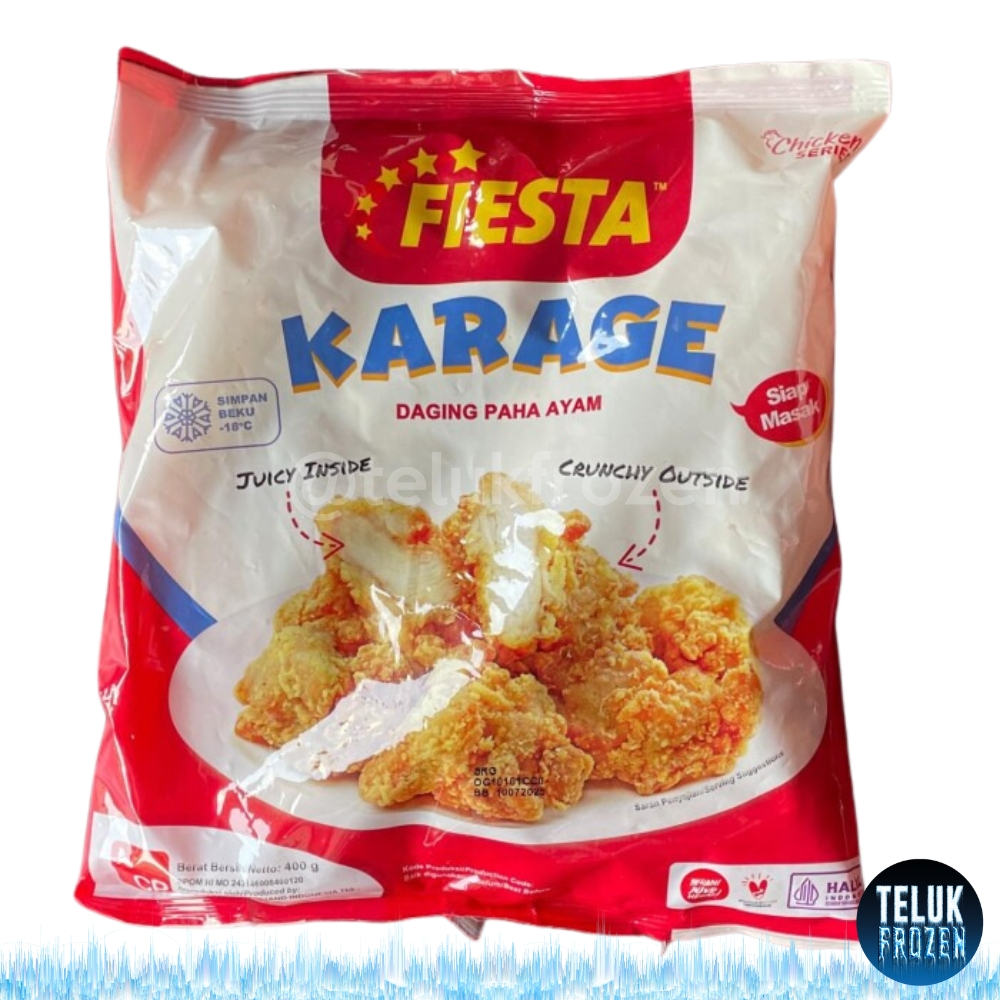 

fiesta karage 400gr chicken nugget paha ayam 400 g gr gram daging olahan enak beku halal crunchy crispy juicy