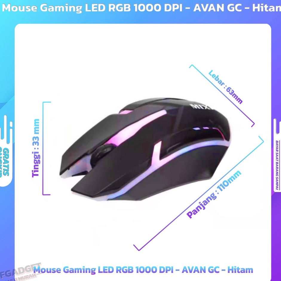 Mouse Gaming Kabel Murah  Mouse Gaming LED Mouse avan LED Kabel murah