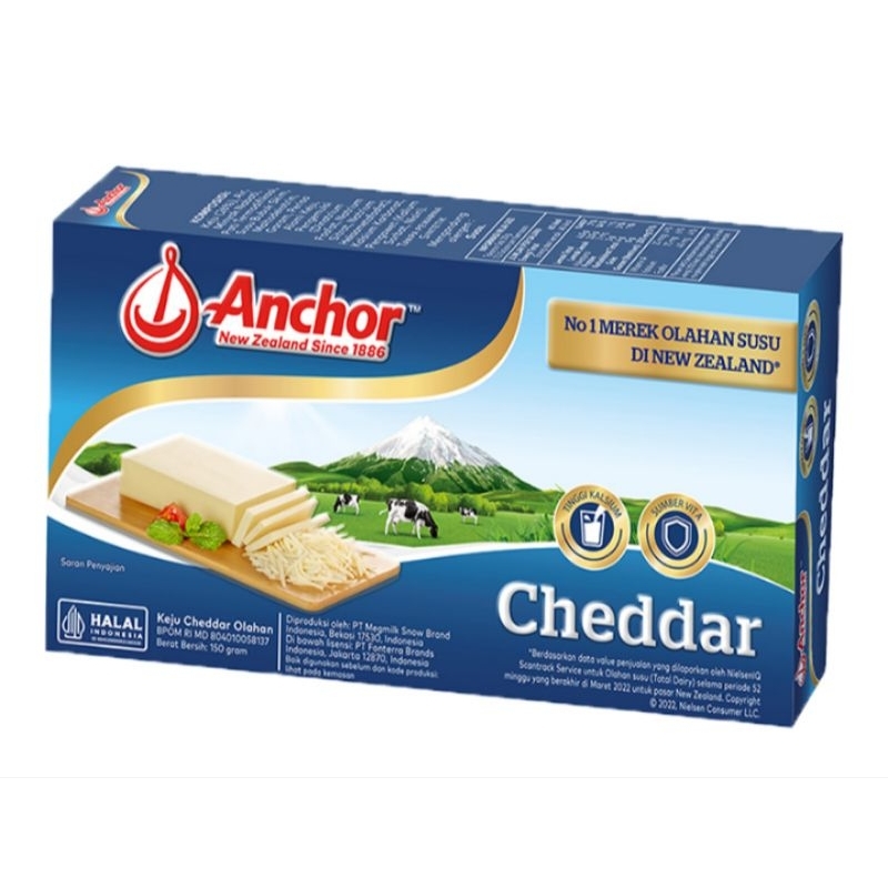 

Anchor Cheddar Block Cheese Asli New Zealand Box 150 gram
