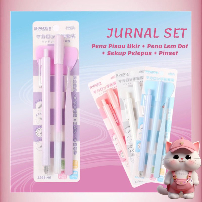 

N96 ( 1 Set 4 Pcs ) Jurnal Set / Tweezer Lem Stik Sekop Cutter Burin Penjepit Sticker Scrapbook Tools Penjepit Stiker Jepit Jepitan Alat Tulis Sekolah Anak Paket