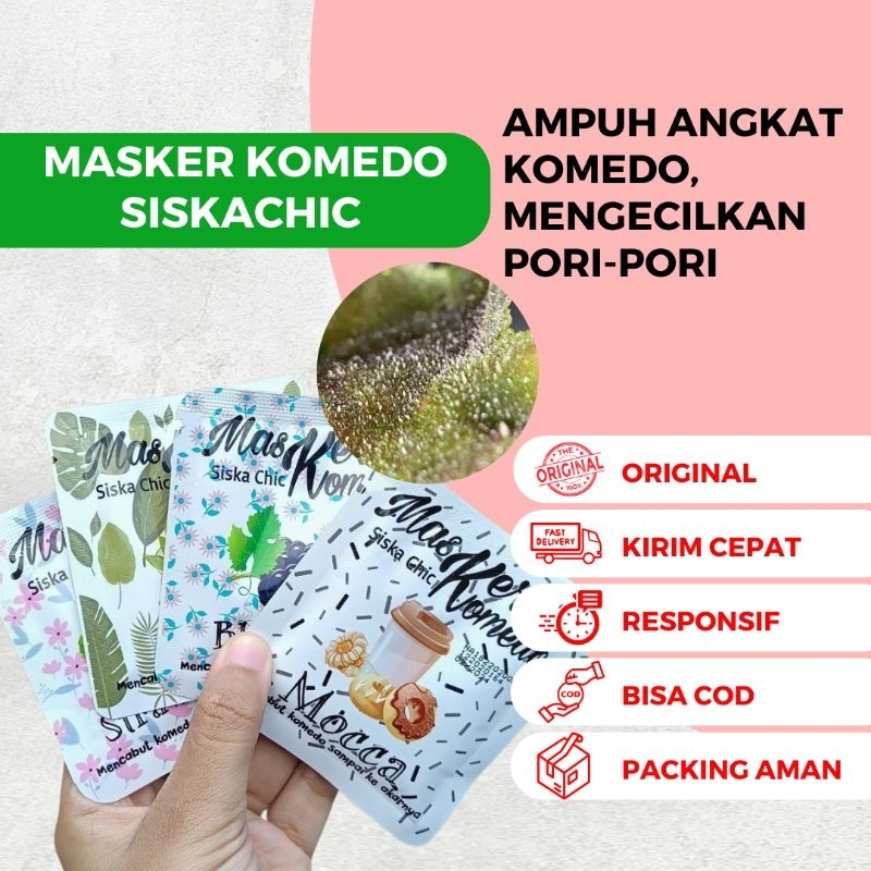 MASKER KOMEDO SISKACHIC [EXP JULI 2026] AMPUH ANGKAT KOMEDO MEMBANDEL TANPA SAKIT | BLACKHEAD MASK |