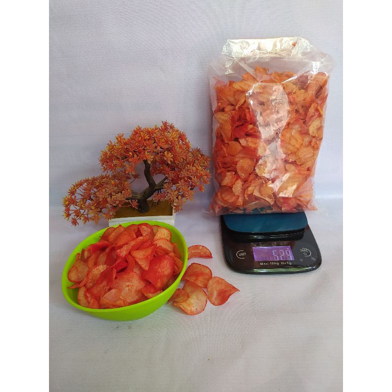 

KERIPIK SINGKONG " rasa BALADO. kemasan 500 gram