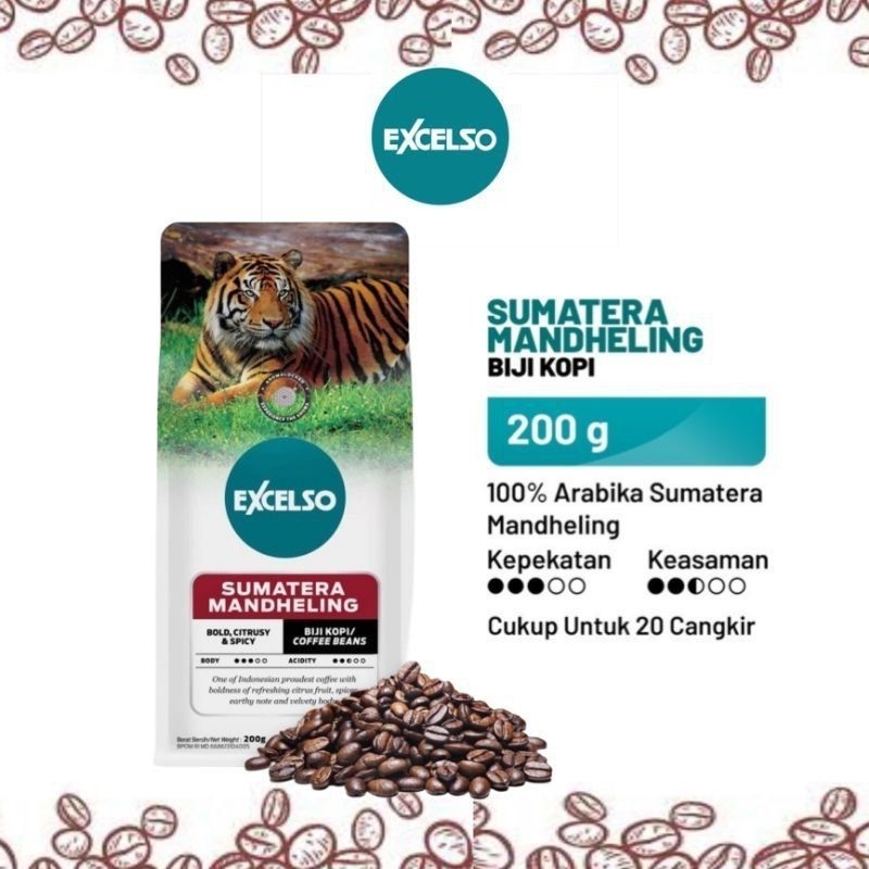 

Excelso Sumatra mandheling biji 200 gr