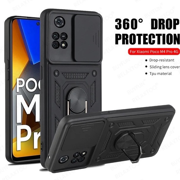 Masih fresh XIAOMI POCO M4 PRO 4G IRING CASE MILITARY SLIDE CAMERA