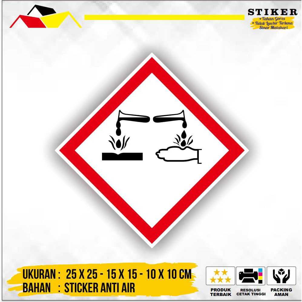 

Stiker Label Tanda Simbol Limbah B3 STIKER HAZMAT KOROSIF