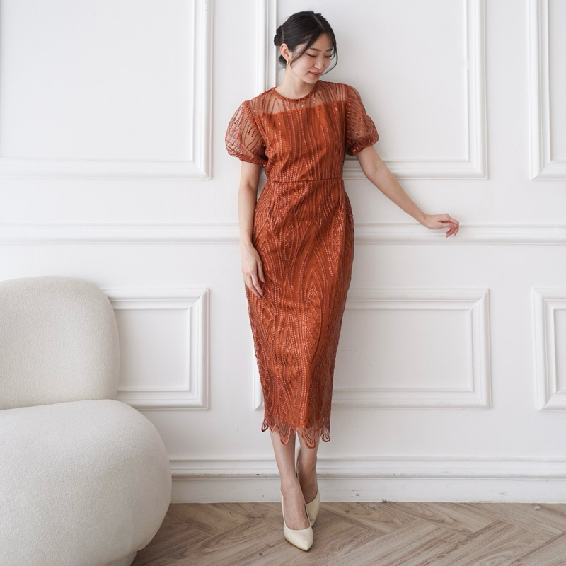 KC - Lara Dress - Dress wanita payet jalan santai pesta kecil cantik