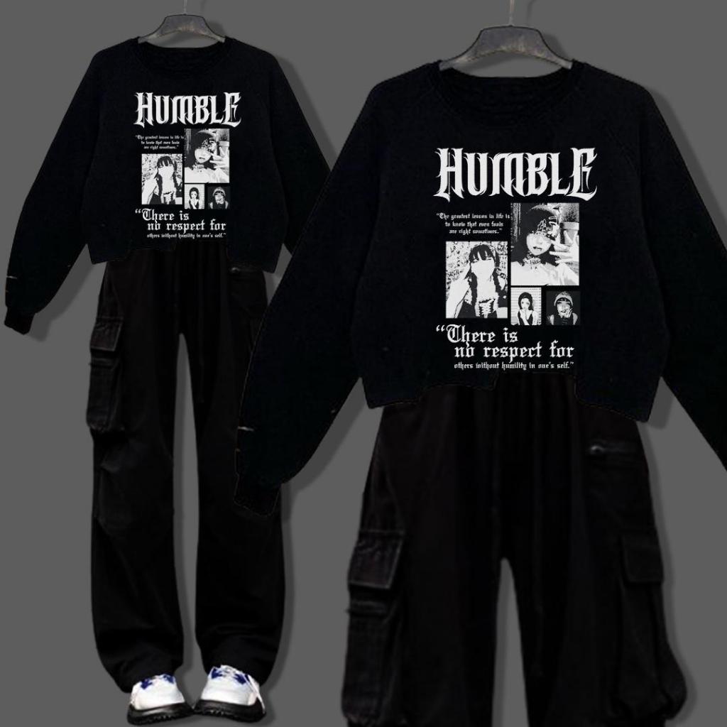 ONE SET HUMBLE SWEATER CROP - JOGGER POCKET JOY WANITA SET TERBARU