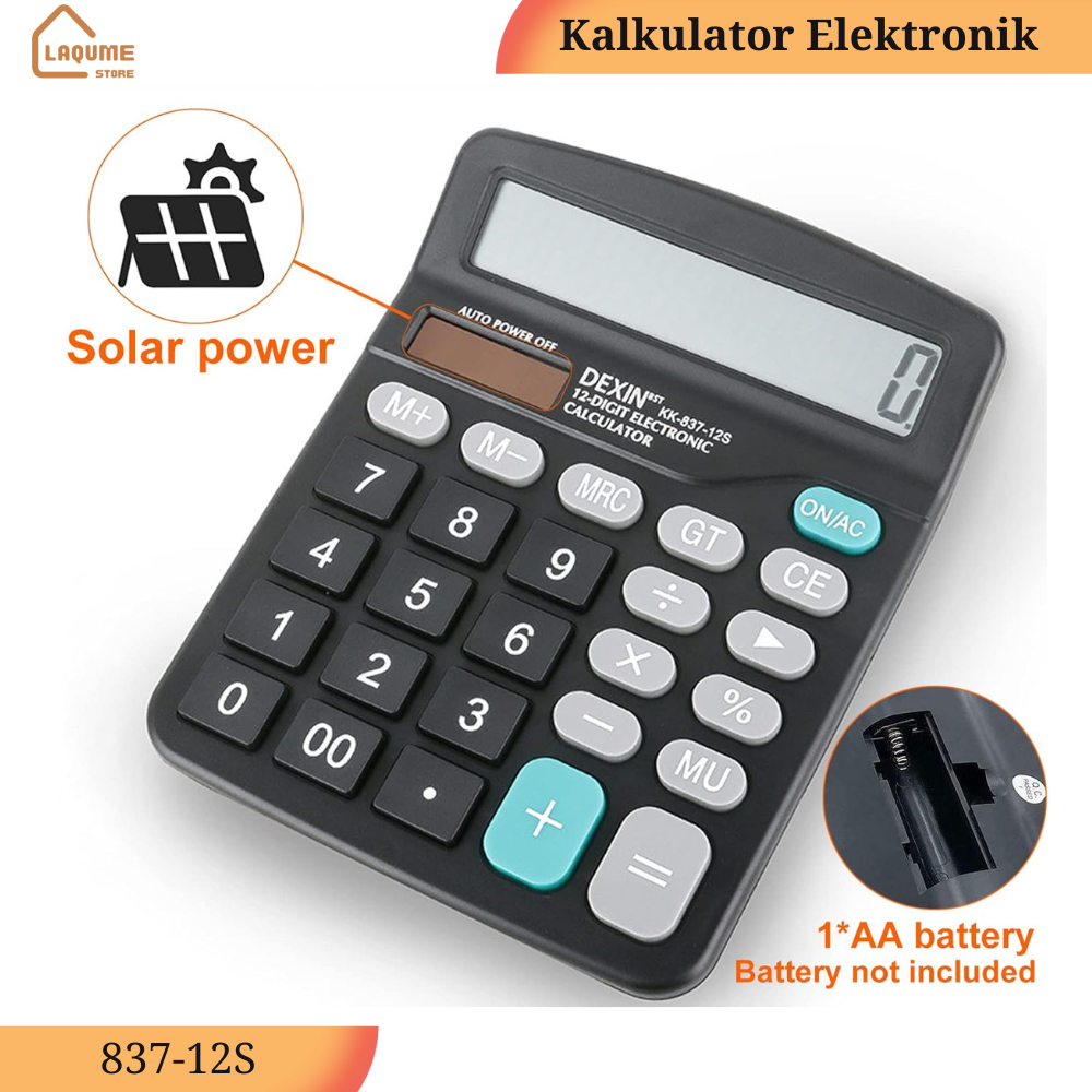 

Kalkulator Elektronik Solar Calculator 12 Digit