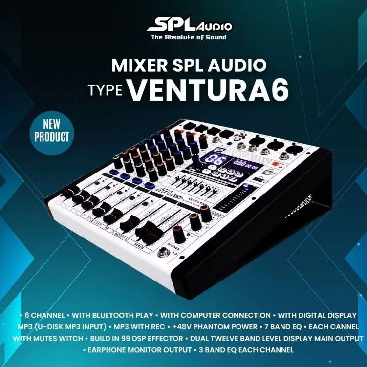 MIXER SPL AUDIO 6 CHANNEL VENTURA