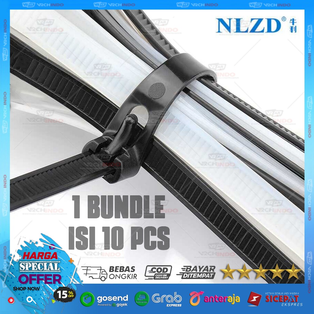 Ripet Kabel Tie Ties Zip Cable Organizer Reusable / Releasable 10 Pcs 