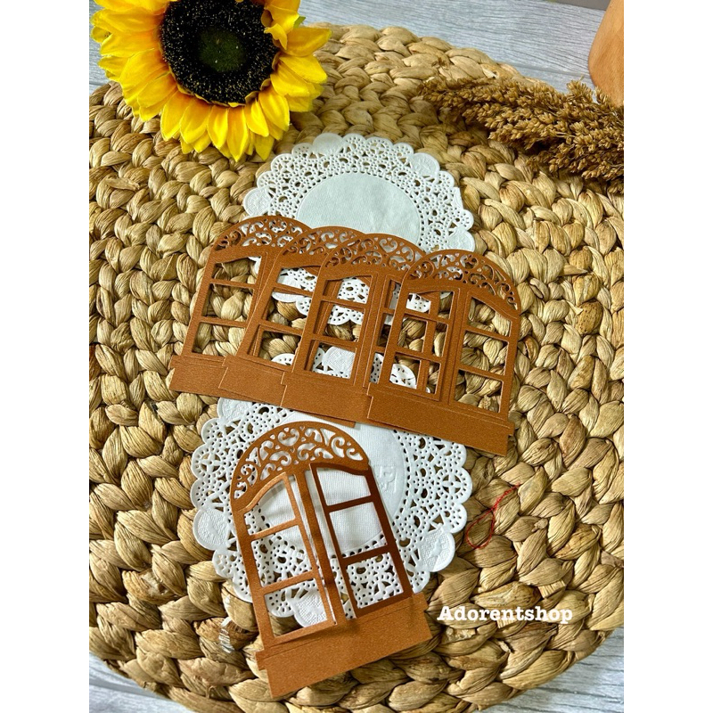 

die cut jendela / dies cut / journal hiasan frame jendela