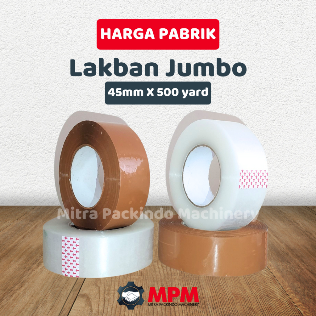 Lakban Jumbo 45x500y / OPP lakban 45x500y / Lakban 500 yard / Lakban 500y