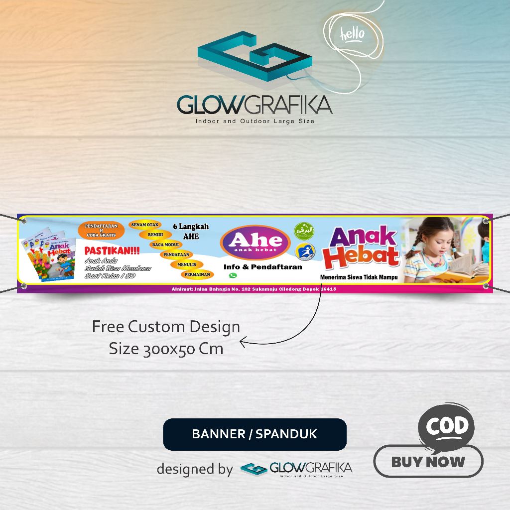 Cetak Spanduk Banner Ahe Anak Hebat